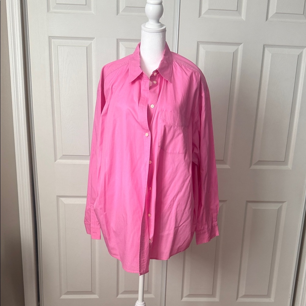 GAP Pink Button-Up Blouse